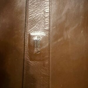 Shinola Rich Brown Leather Messenger Bag